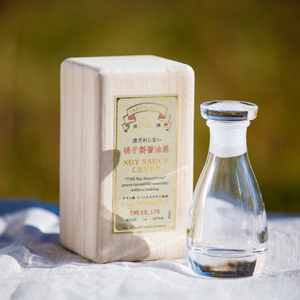 Glass Soy Sauce Bottle with Pourer