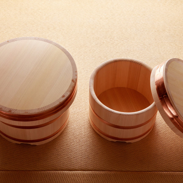 Wooden (Sawara Cypress) Cooked Rice Stocker (handmade)